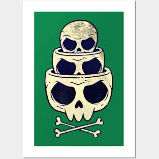 cute skull Posters and Art